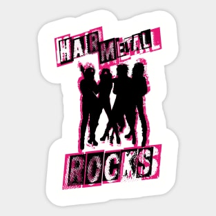 Hair Metal Rocks Sticker